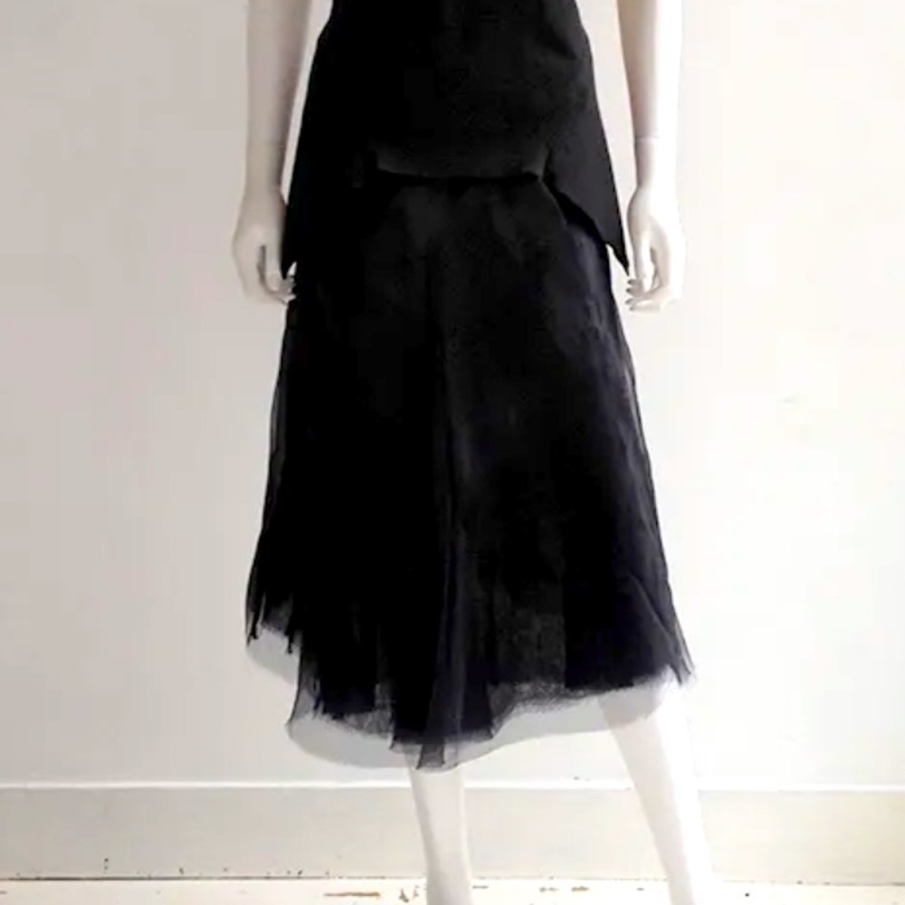Rick Owens Strutter Black Tulle Skirt